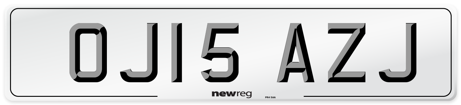 OJ15 AZJ Number Plate from New Reg